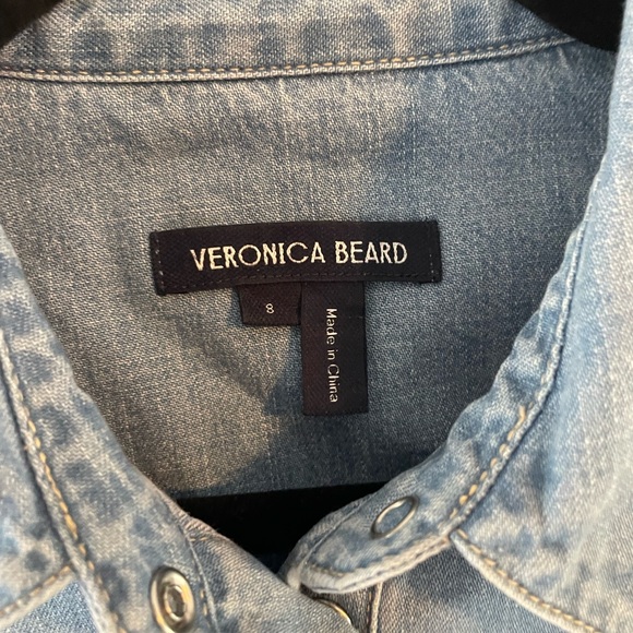 Veronica Beard Chaia Denim Mini Dress Long Sleeve - Picture 5 of 10